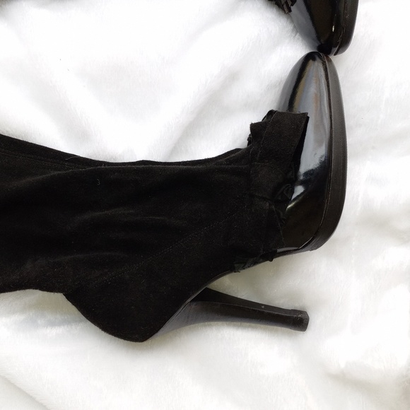 COPY - Tom Ford Yves Saint Laurent rive gauche otk suede patent boots - Picture 3 of 15